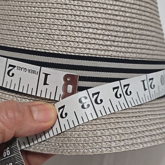 Something Special Stylish Tan Fedora Hat with Black Stripe - Picture 4 of 10